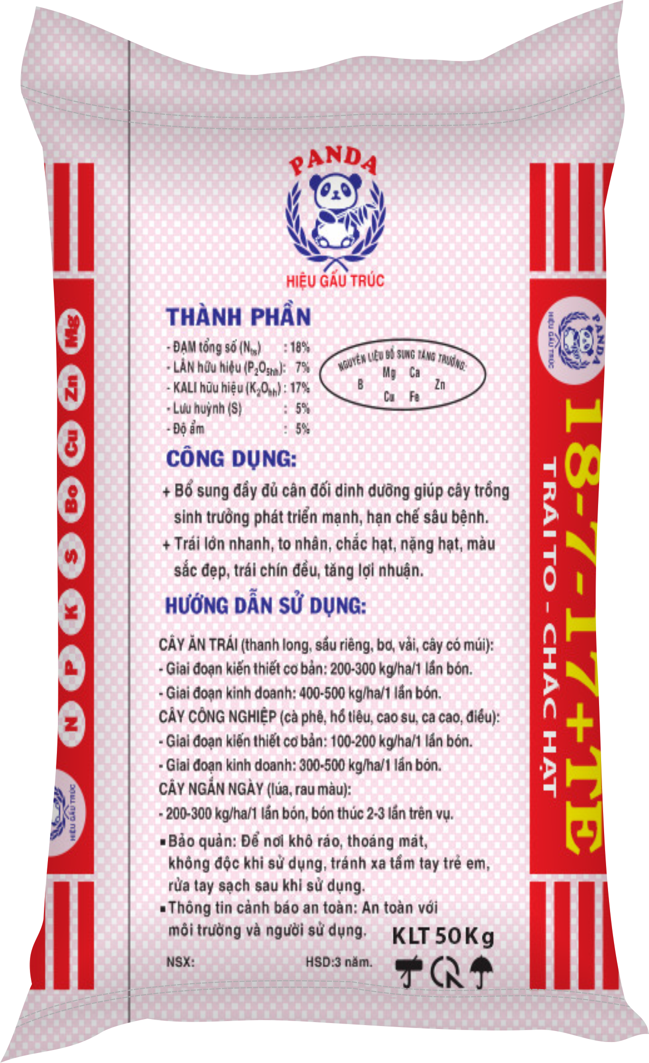 Phân NPK 18-7-17 + TE-10076